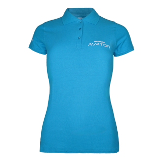 Ladies Avator polo shirt in turquoise, size M