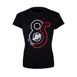 Naisten t-paita musta 85th anniversary, koko S