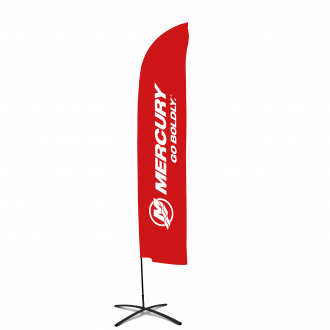 Beachflag Fahne in rot (60 x 260 cm)