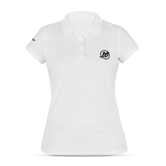 Womens polo shirt in white, size L